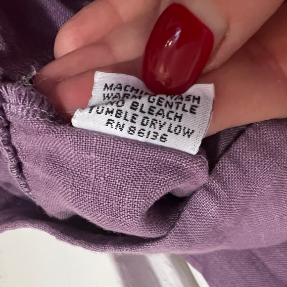 BRYN WALKER Light Linen Artist Top Blouse Light Purple - Picture 10 of 10